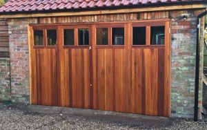 Cedar Bifold Garage Doors